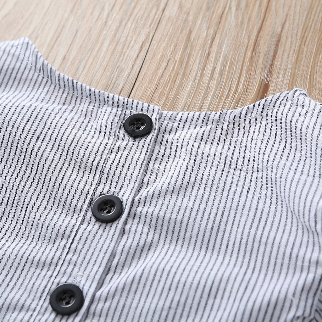 Baju Bayi Baru Lahir Anak Bayi Perempuan Anak Laki-laki Baju Monyet Bodysuit Katun Bergaris Kelopak Baju Bermain Musim Panas Ropa Bebe