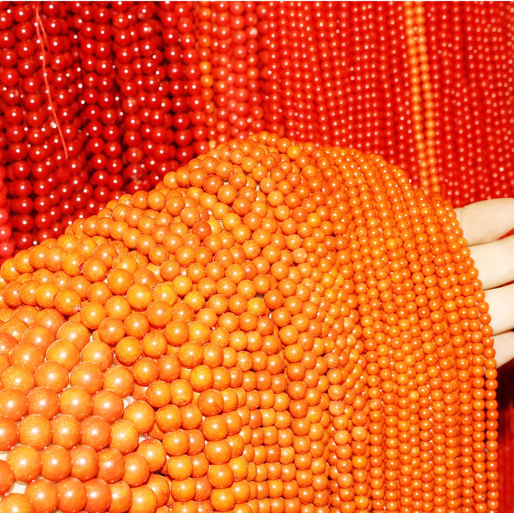 Искусственные круглые коралловые бусины Семь размеров на ваш выбор самодельные