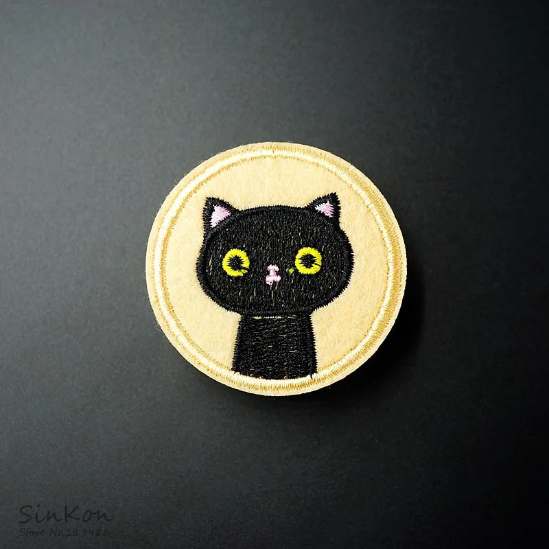 Размер кошки: 5 0x5 0 см Сделай Сам железные значки нашивка вышитая аппликация