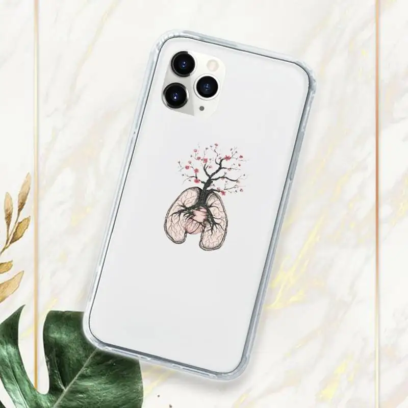 

Great Aesthetic Flower art Phone Case Transparent for iPhone 11 12 mini pro XS MAX 7 8 6 6S Plus X 5S SE 2020 XR