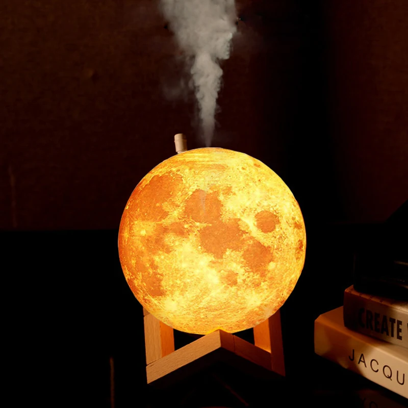 Увлажнитель воздуха ультразвуковой с лампой в виде Луны USB|Увлажнители воздуха| |