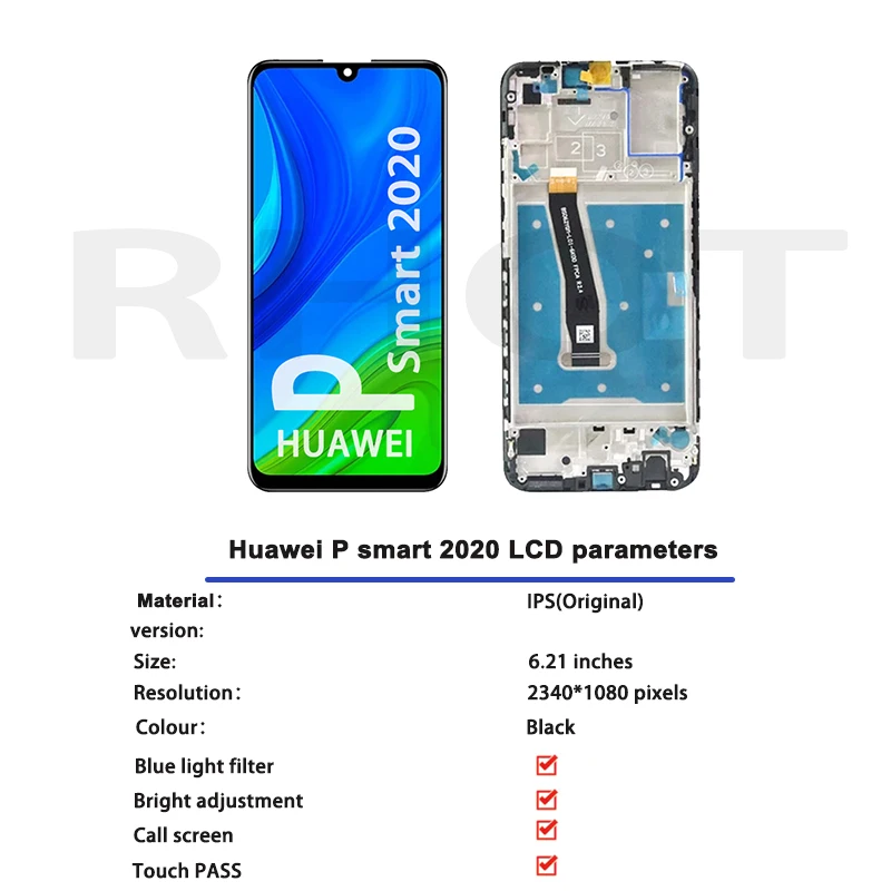 Оригинальный дисплей 6 21 дюйма для Huawei P smart 2020 ЖК-дисплей с сенсорным экраном и