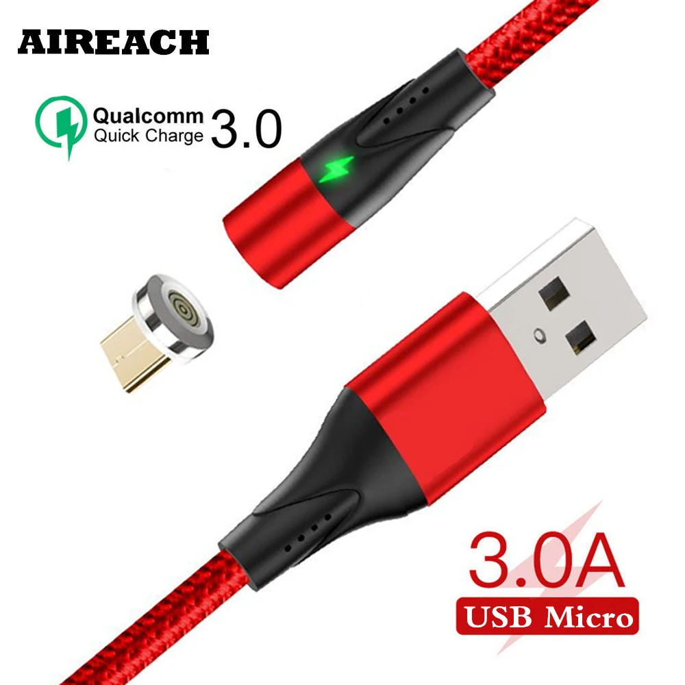 AIREACH Micro USB кабель 3A Быстрая зарядка usb для samsung S6 S7 Xiaomi Android мобильный телефон