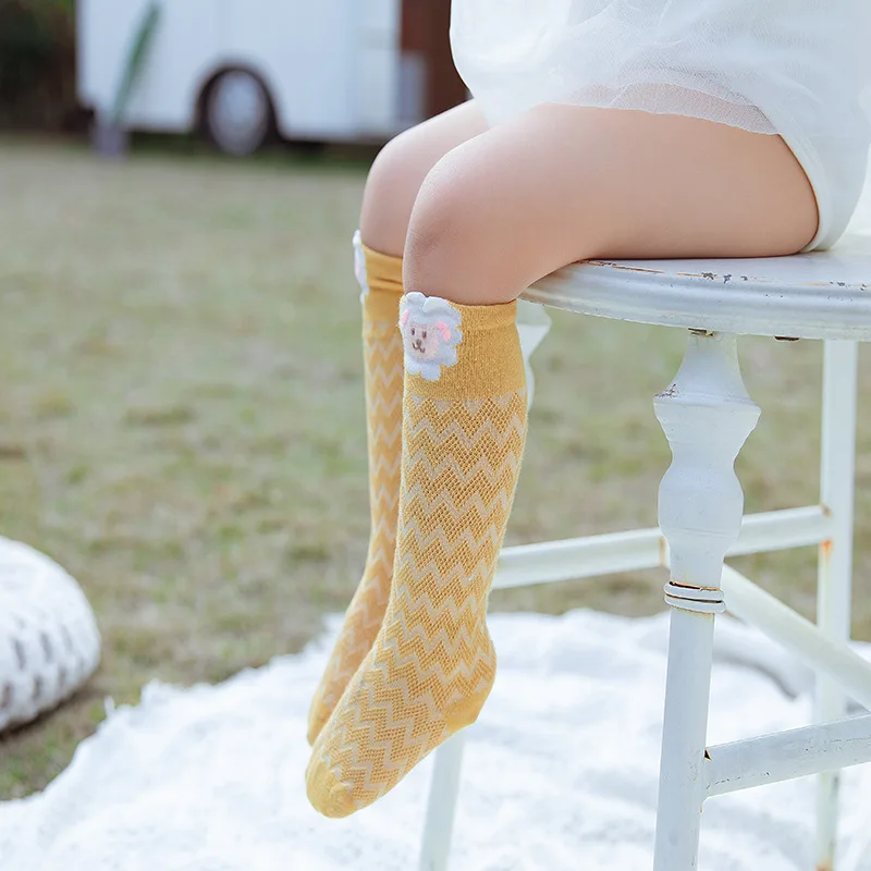 

Baby Girl Socks 0-2 Year Toddler Baby Cotton Mesh Breathable Socks Newborn Infant Baby Boy Pure Cotton Summer High Knee Socks