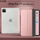 Чехол Funda для iPad Pro 11 2018 2020 2021, чехол из искусственной кожи тройного сложения, чехол для планшета Apple iPad A2068 A2230 A2013 A1934, чехол-подставка