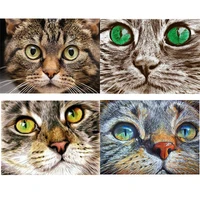diy cute cat full square drill diamond painting colorful handmade cross stitch kits embroidery mosaic home room wall decor