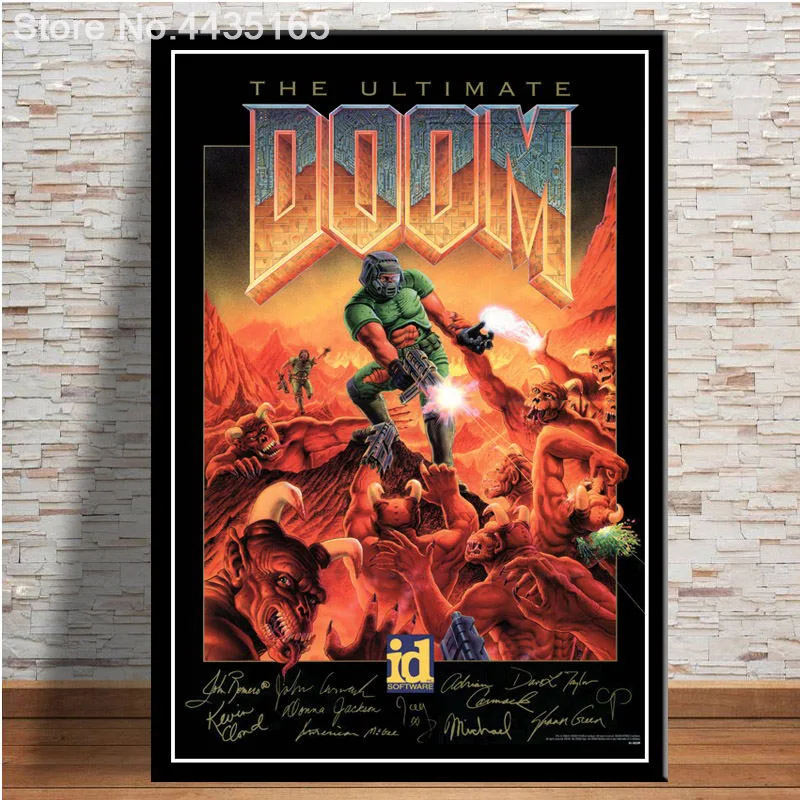 Конечной Doom игра постер Halo видео игры настенные художественные картины холст
