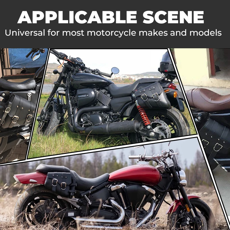 Универсальная левая и правая кожаная бутылка мотоциклетная боковая багажная