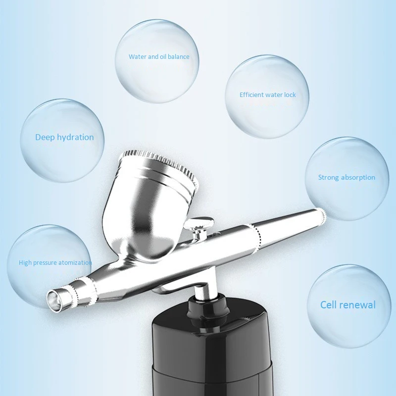 

Airbrush Kit Compressor Portable Air Brush Paint Spray Pump Deep Hydrating Sprayer for Nail Art Tattoo Cake Makeup