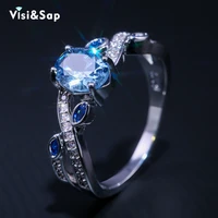 visisap fashion big royal blue zircon wedding rings for women inlaid fine lady ring high quality jewelry wholesale b2808