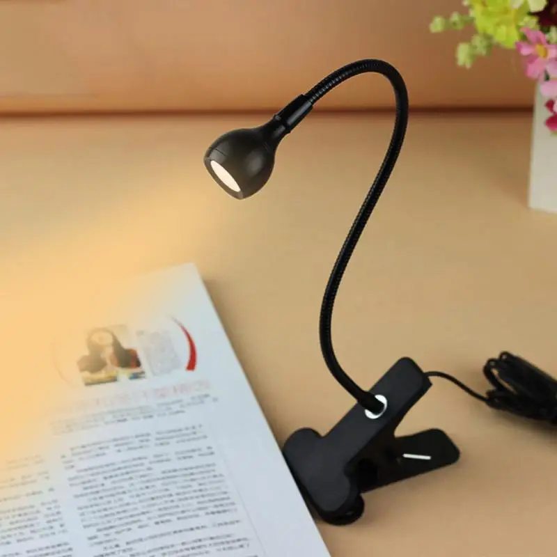 

USB Rechargable Flexible Eye-care Adjustable Reading LED Light Clip-on Clamp Beside Table Desk Lamp Laptop Book Studying Light
