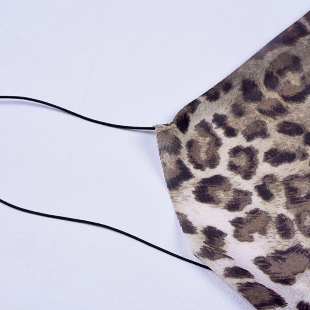 Женское облегающее платье на бретельках с леопардовым принтом | Тематическая