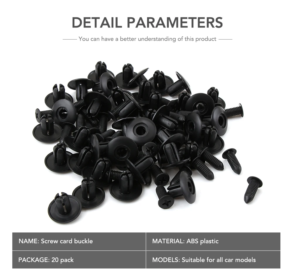 Автомобильная универсальная дверь багажник бампер установочный винт зажим