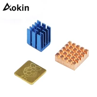 aokin raspberry pi 3 4 b heatsink copper aluminum heatsink radiator cooler kit for raspberry pi 3b plus 2 4 4b heat sink