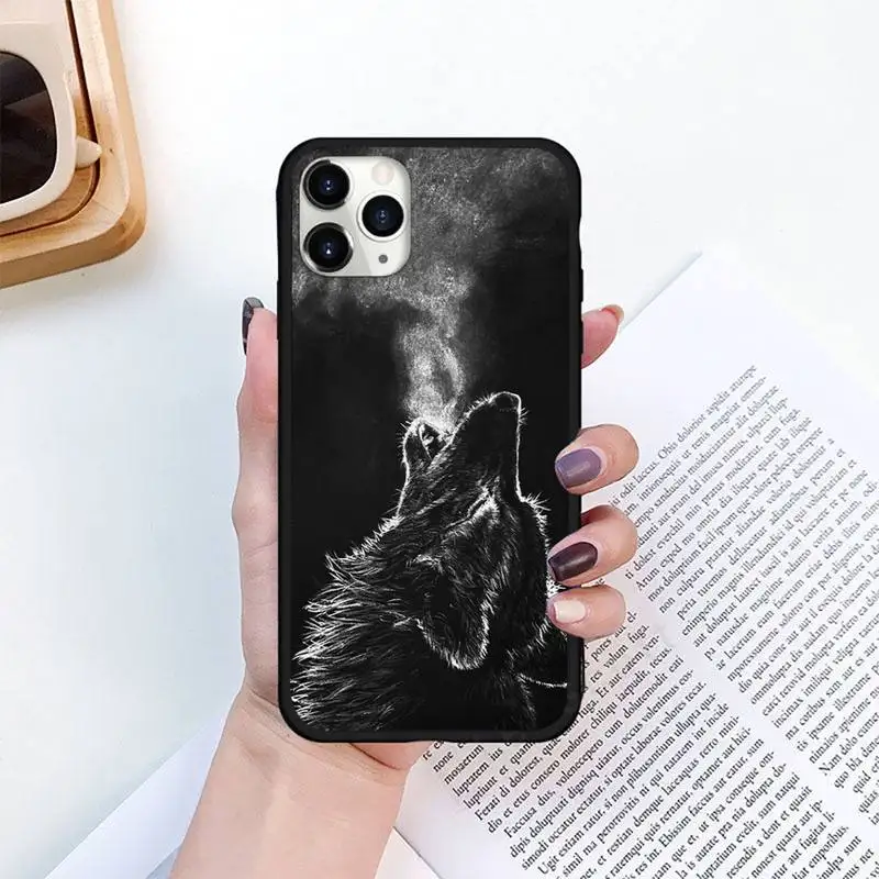 

The Wolf painting Phone Case for iPhone 11 12 pro XS MAX 8 7 6 6S Plus X 5S SE 2020 XR mini