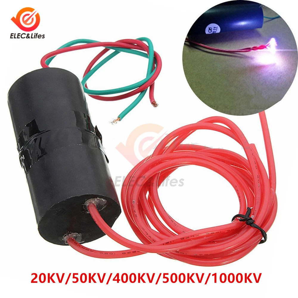 DC 3.6V-6V To 20KV 50KV 400KV 500KV 1000KV Boost Step Up Module High Voltage Generator Pulse Arc Generator Ignition Coil Module