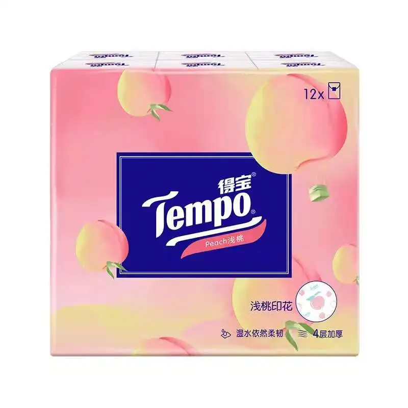 Ручная бумага Tempo 4 слоя 12 упаковок (отправлено наугад) | Красота и здоровье