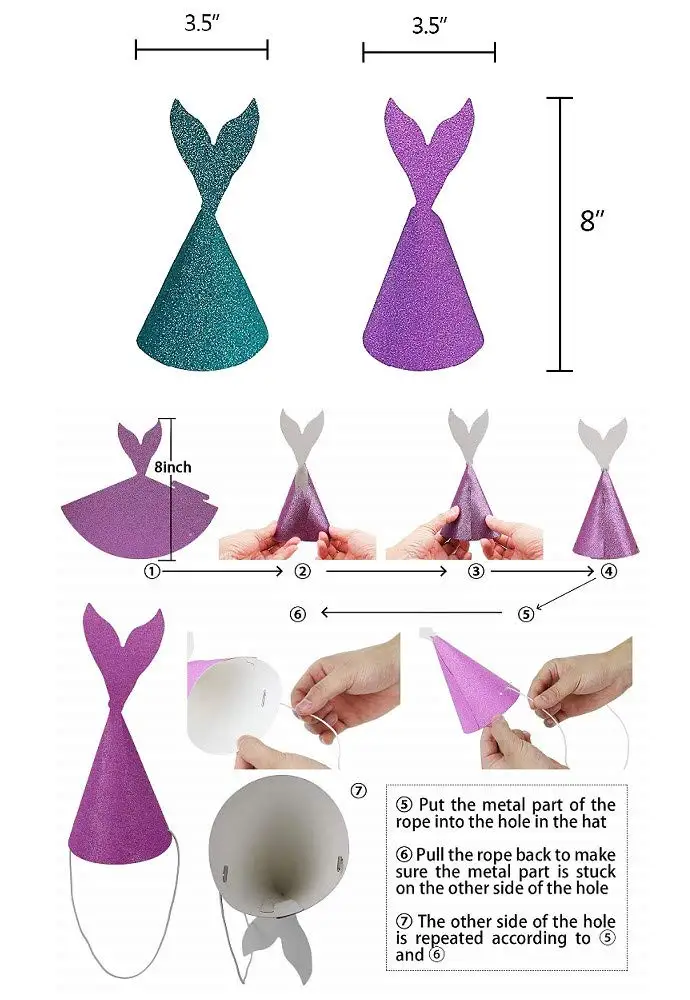 Океанская фиолетовая маленькая русалка украшения на день рождения 77 шт.