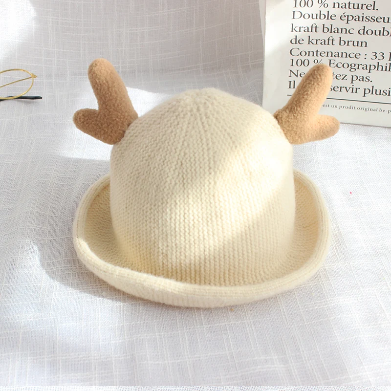 

Фетровая шляпа для мальчиков и девочек, Осень-зима, вязаная, шляпа Боулер Дерби, гибкая шляпа, От 1 до 3 лет