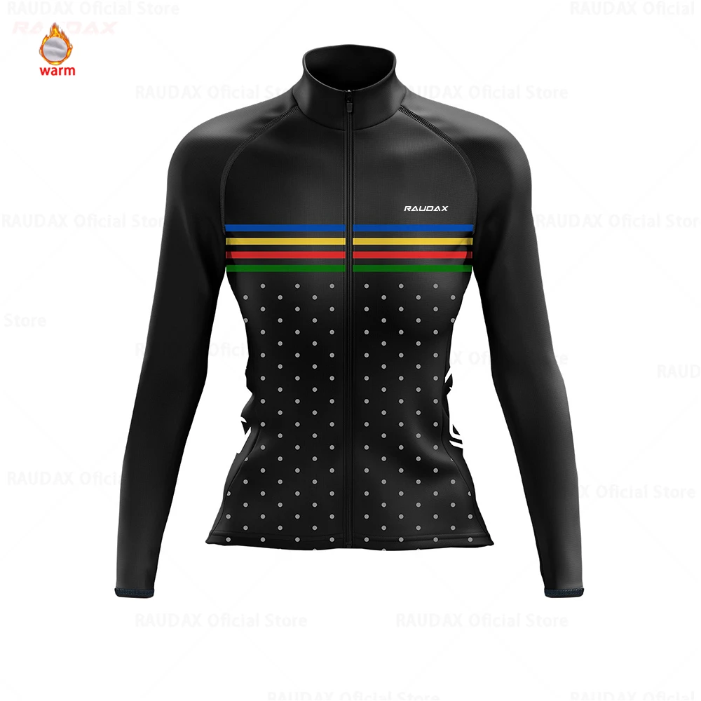 

Winter Cycling Clothing Women Winter Fleece Lady Cycling Jersey Long Sleeve MTB Female Thermal Fleece Jacket Clothing Winter