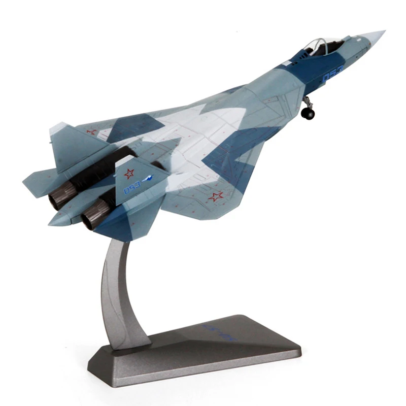 

Russian Military Heavy Fighter Su57 Static Ornaments Aircraft Su-57 Air Force Model Kids Collectible Fans Airplane Model Toys