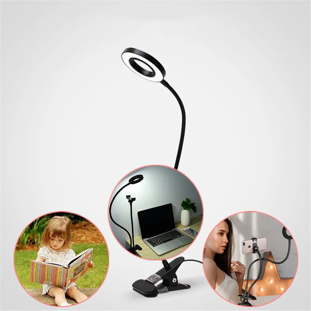 7W 8W USB затемняемая Светодиодная настольная лампа с кнопкой для чтения светильник