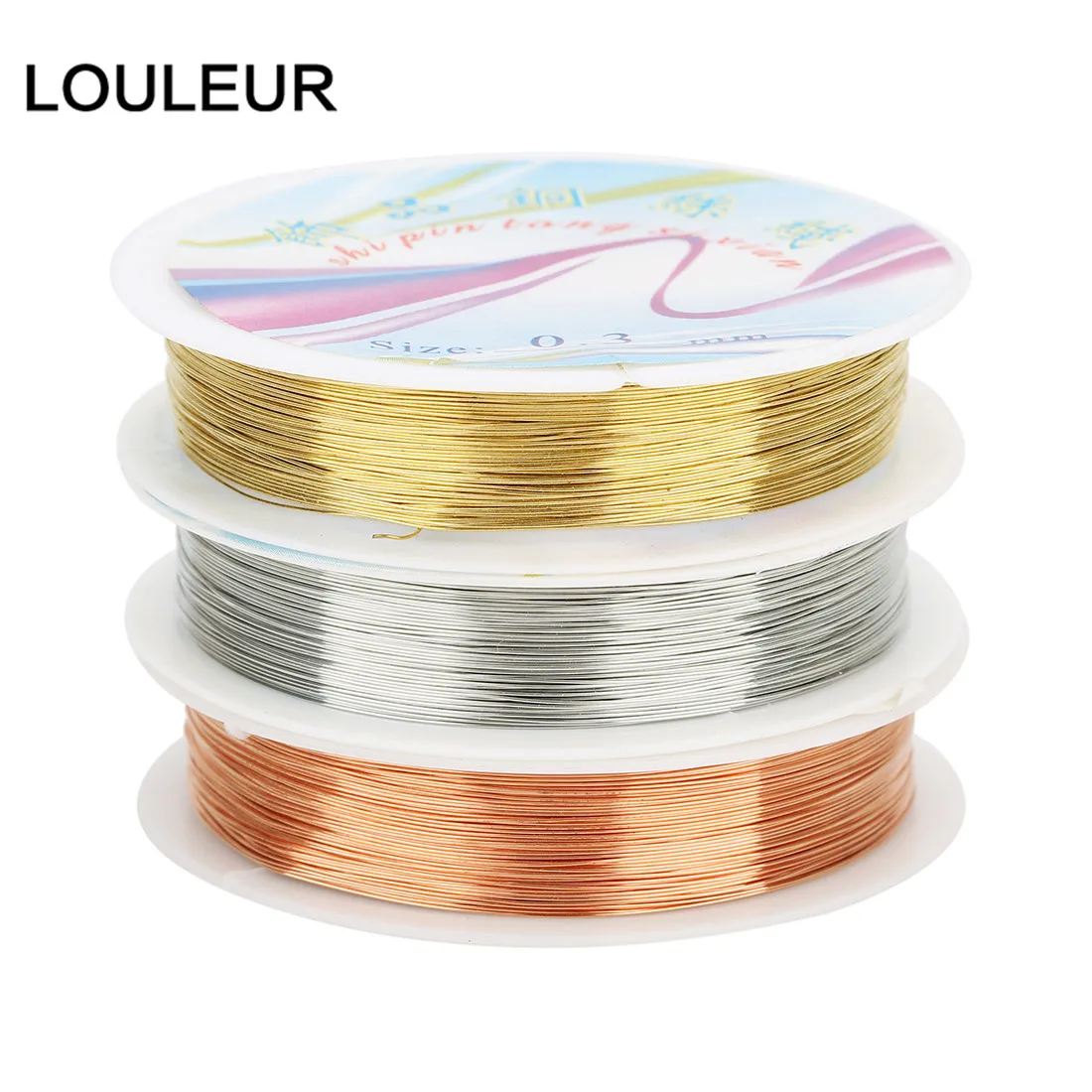 

15m/1Roll Sturdy Gold Alloy Copper Beading Wire Dia 0.3 mm Thread Metal String Wire For DIY Beads Jewelry Making F