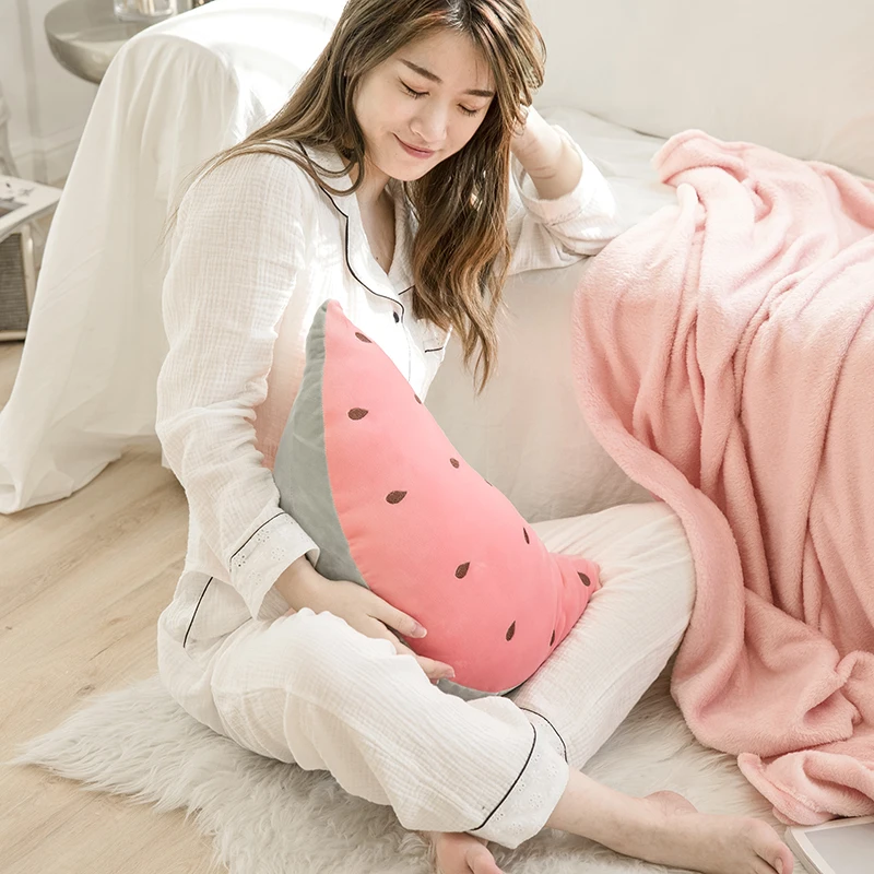 

Cute pillow blanket fruit home decoration bedding coral velvet velvet office cushion birthday gift cute pillow blanket