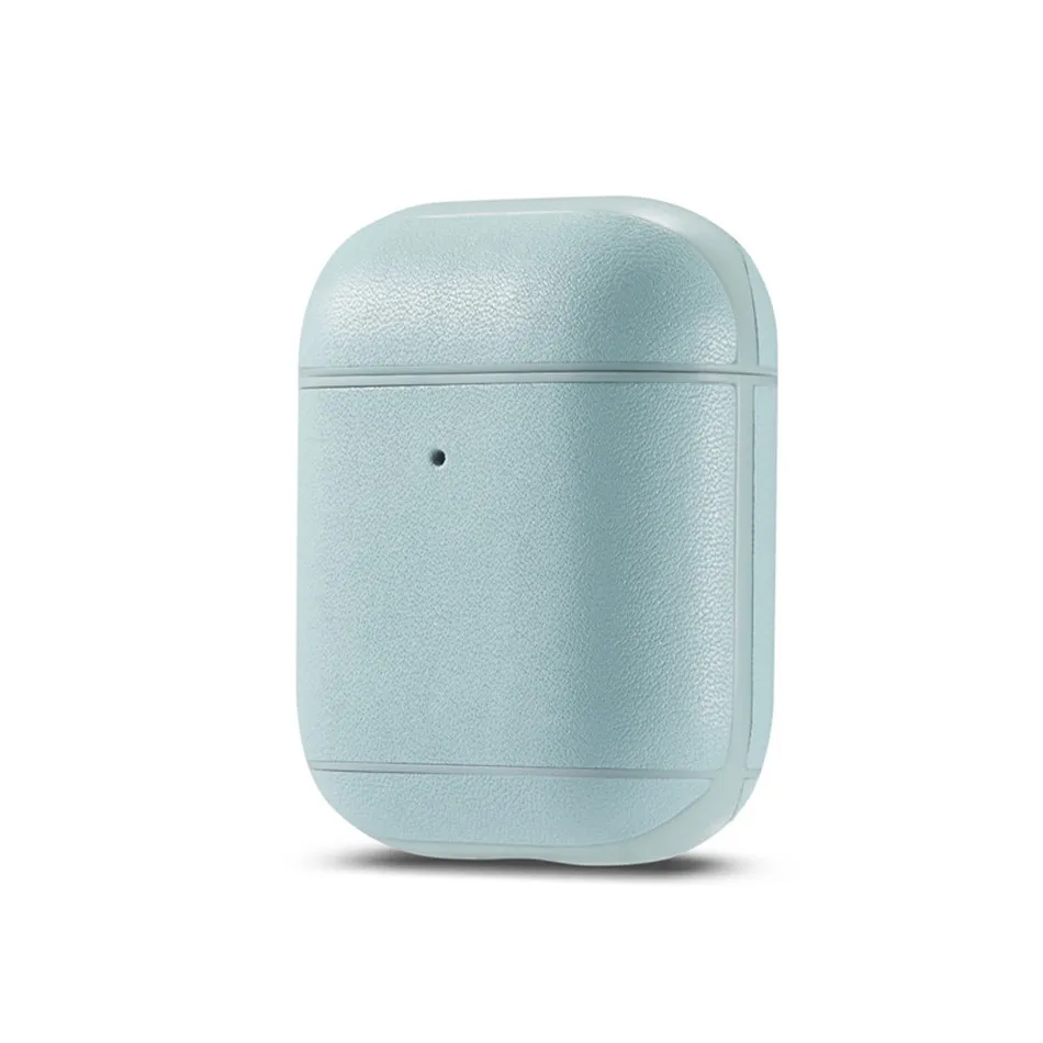 OTTWN цветной кожаный чехол для наушников для airpods1 2 Простой чистый цвет беспроводные bluetooth наушники защитная крышка для airpods