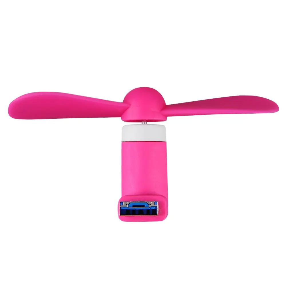 

White/rose Red/blue Portable OTG Mini Micro USB Large Wind Cooling Fan for Phone Desktop Laptop Flexible Mobile Phones Fan Phone