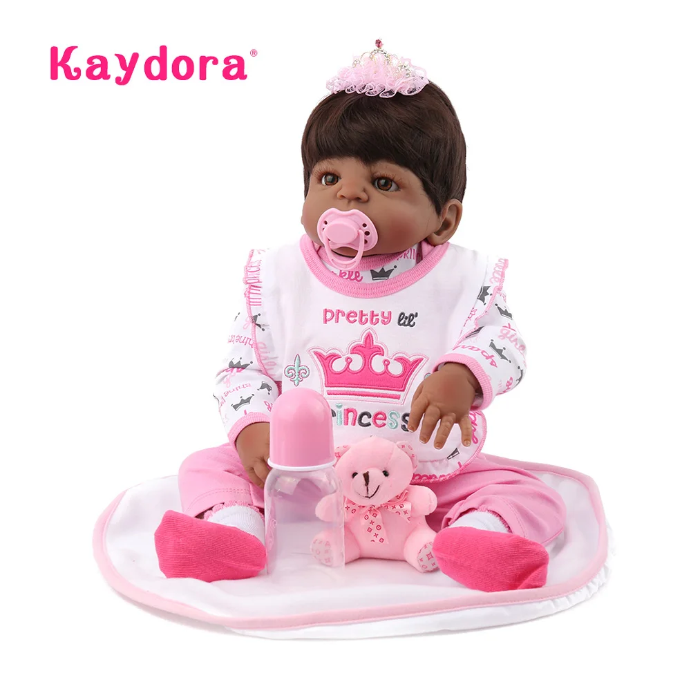 Полностью силиконовая кукла Реборн милая новинка Реалистичная 22 дюйма для