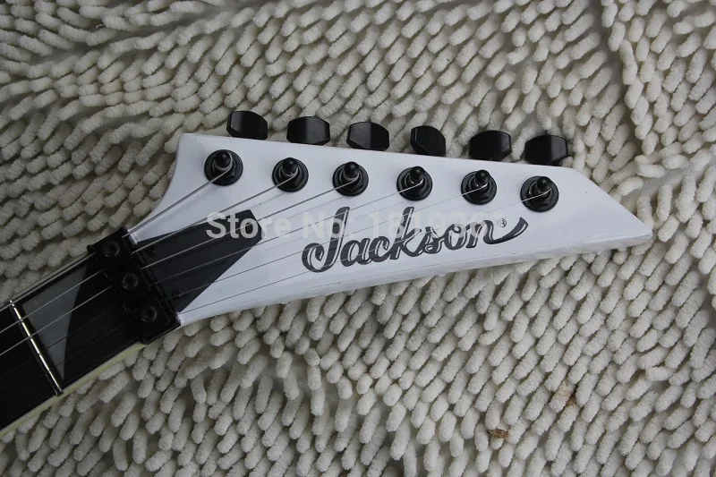 Высокое качество Заводская распродажа Jackson KE2 Келли белая электрогитара, гитара Jackson-1312-21