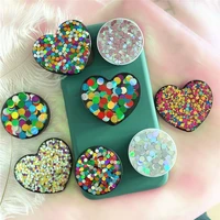Retractable Balloon Support Love Cell Phone Stand Glitter and Glitter Magnetic Phone Ring Cute Purse Cellphone Holder Accessorie
