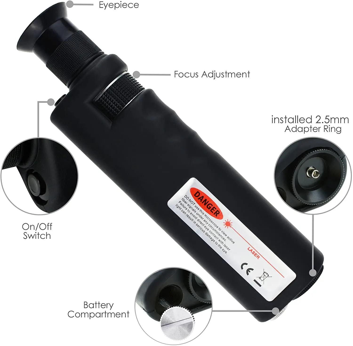 Микроскоп для обнаружения лица оптический Волоконно-оптический микроскоп 400X