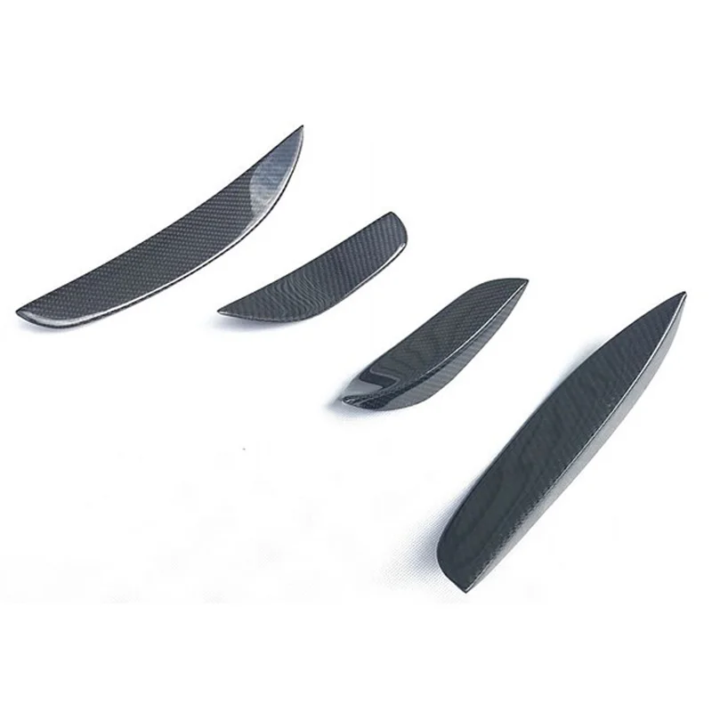 

For New Benz C Class W205 2Doors COUPE C63 AMG Real Carbon Fiber Air Knife Front Bumper Fin Body Spoiler Canards Car Accessories
