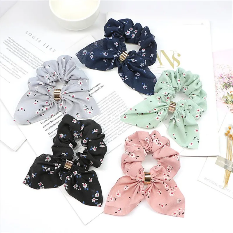 Модный бантик Резиновая лента для волос женский цветочный конский хвост