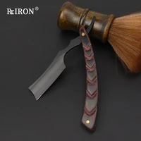riron senior barber razor knives black sharp stainless steel folding shaving shaver for men professional salon facial care tools