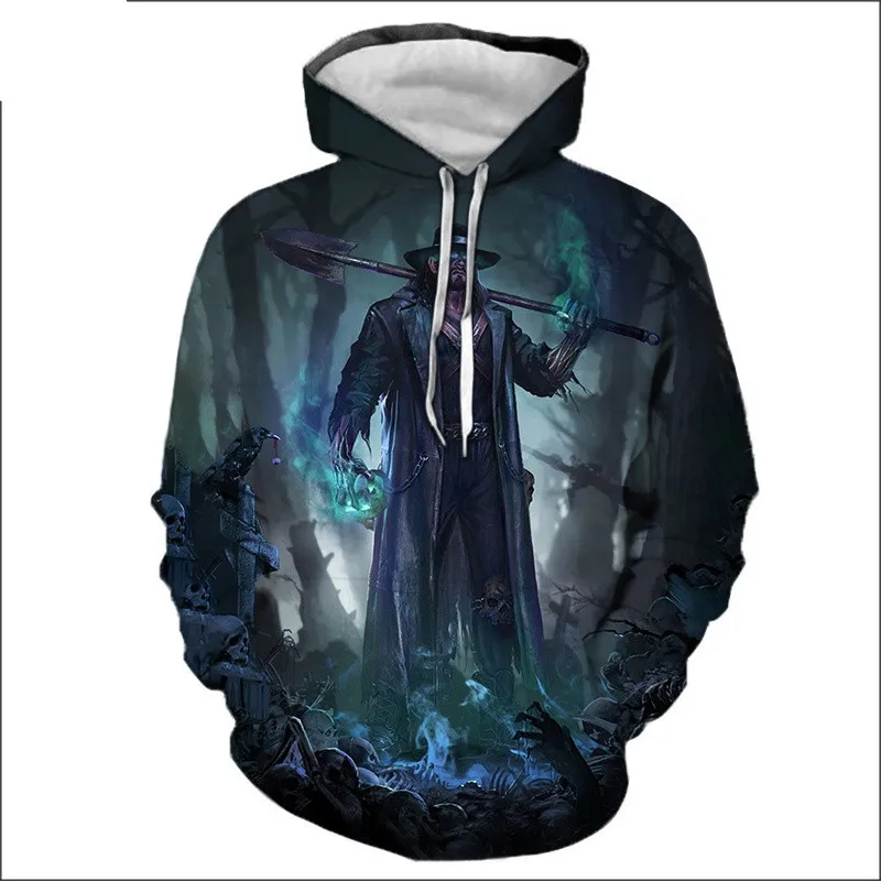 

2021 spring and autumn new hot sale 3D printing professional boxer men's hoodie casual sports hoodie boys pullover loose top