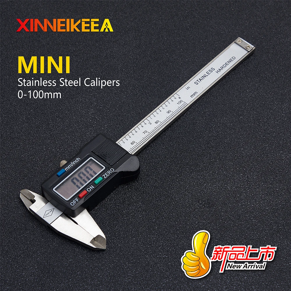 

Mini Type Stainless Steel Digital Caliper Measuring Range 0-100mm Accuracy 0.02mm Small Metric Measuring Tool Vernier Caliper