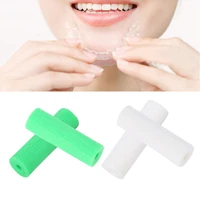2pcs silicone stick invisible correction retainer orthodontic teeth chewies retainer seater fit tooth perfect smile anti braces