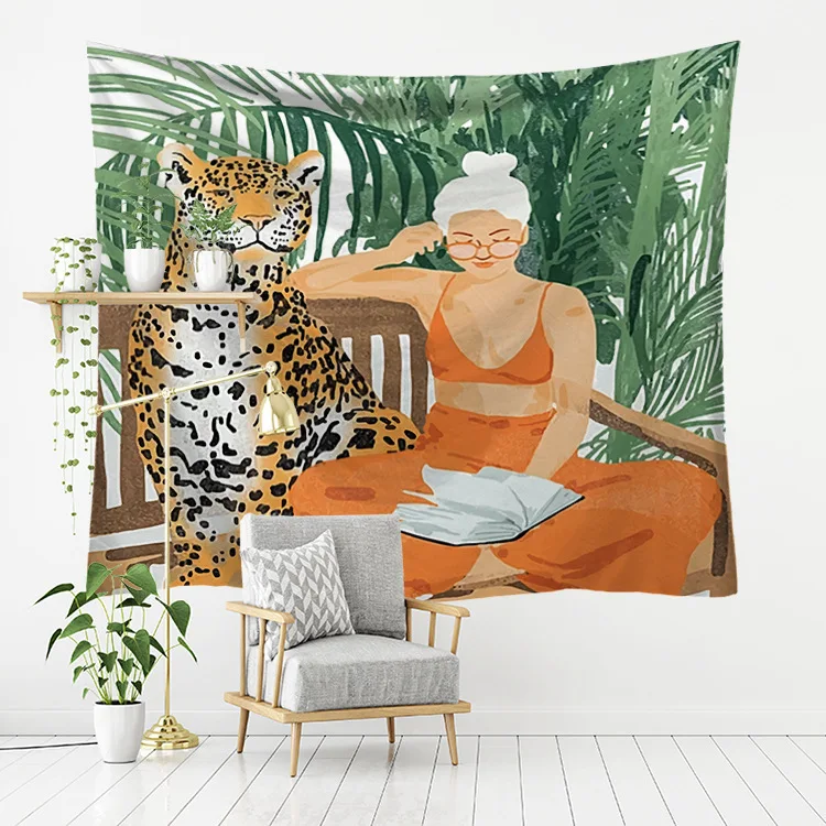 Фоновая ткань Taro декоративная подвесная настенное одеяло пляжное полотенце