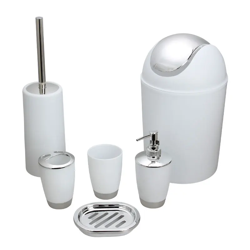 6Pcs/Set Bathroom Accessories Wash Suit Shell Bath Set Tumbler Toothbrush Holder Storage | Дом и сад