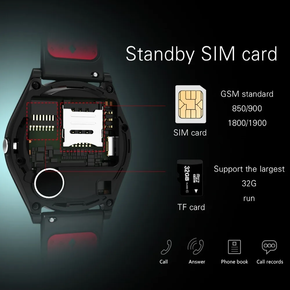 V9 SmartWatch телефон 1 22 дюймов камера с сенсорным экраном Bluetooth MP3 SIM карта TF дети