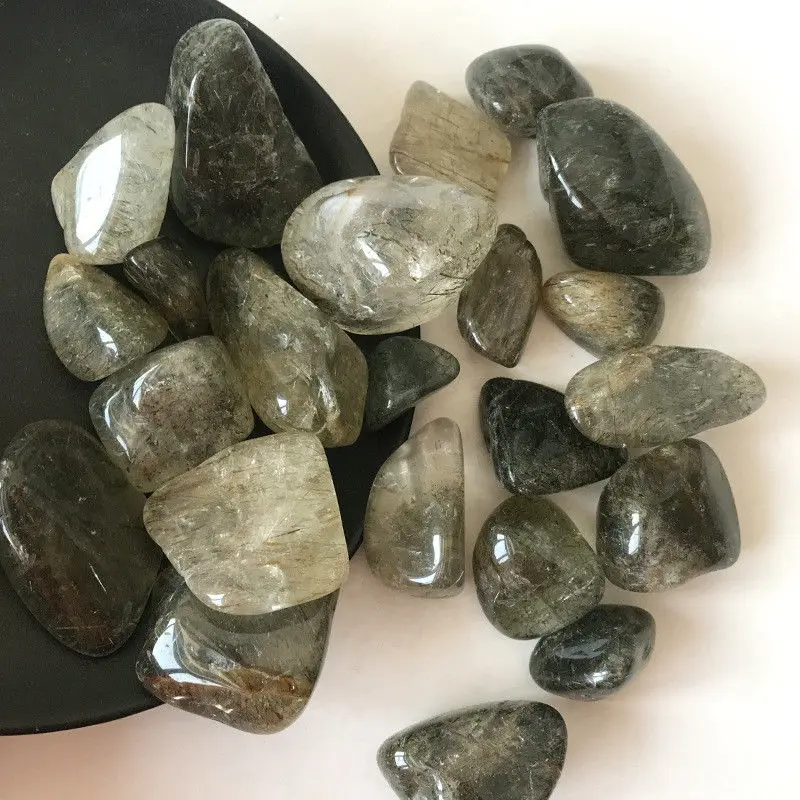 100 г натуральный кристалл большой зеленый кварц Rutilated Healing образец камня минералы
