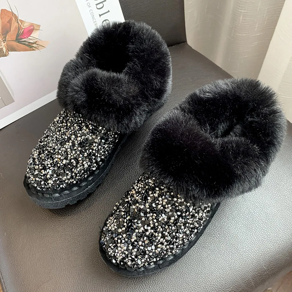 Женская обувь корейские женские зимние ботинки шикарная женская из плюша