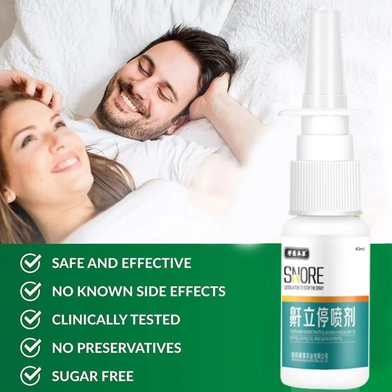 

40ml Anti Snoring Nasal Spray Traditional Medical Herb Stop Snore Relief Solution Anti Snoring Nose Health Care Spray Dropshipp