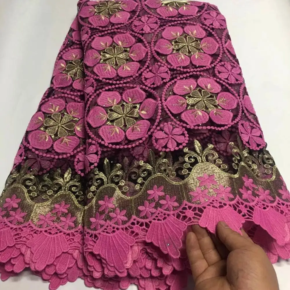 

African Net Lace Fabric High Quality Swiss Voile Lace Fabrics Fashion Embroidery French Guipure Tulle Lace Fabric For dress