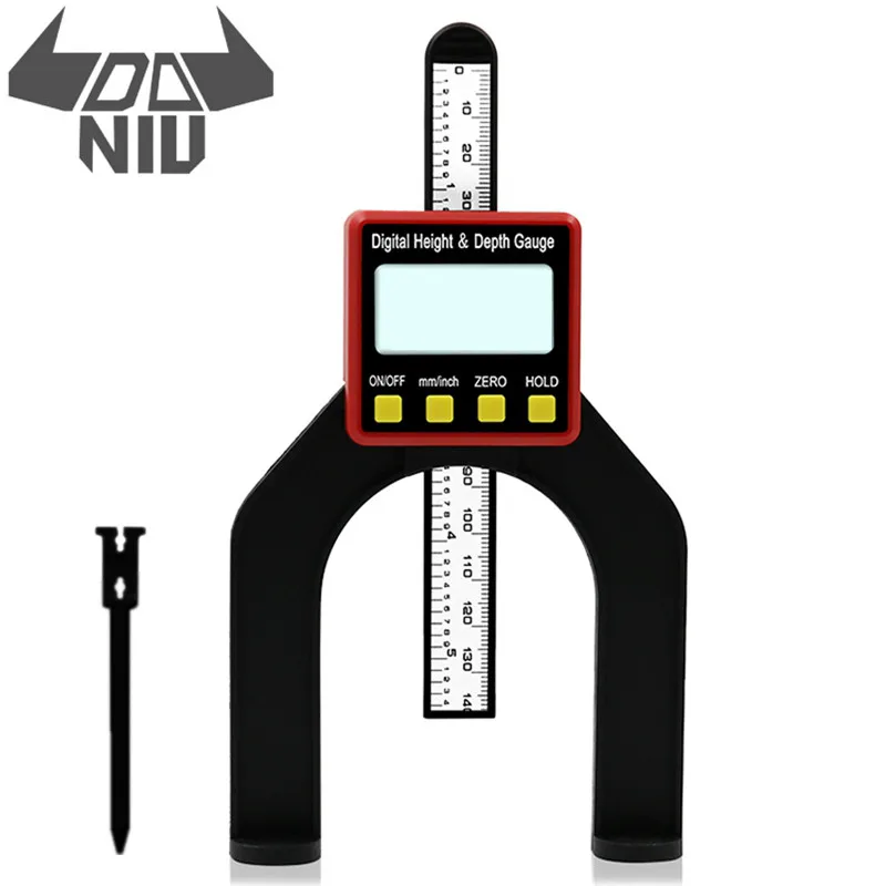 

DANIU 0-80MM LCD0.01MM Digital Height Depth Counting Depth Meter Woodworking Depth Gauge Altimeter Ruler Digital Caliper Tool