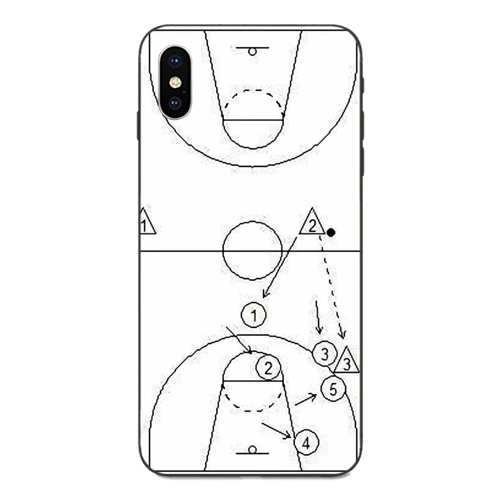 Схема баскетбольной площадки ТПУ Quinn телефон для Galaxy C5 C7 J1 J2 J3 J330 J5 J6 J7 J730 M20 M30 Ace Core