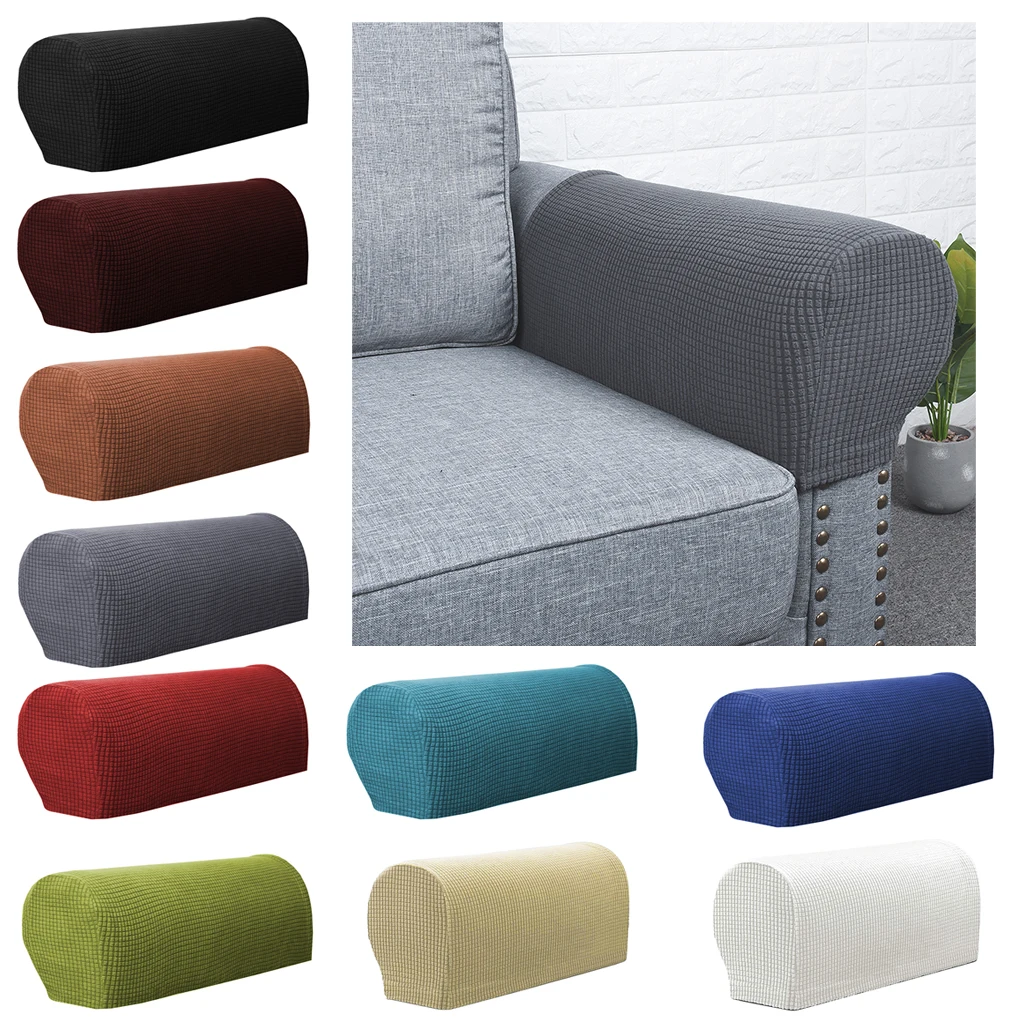 

Flannel Spandex Stretch Armrest Covers Set of 2 Couch Armchair Arm Protector